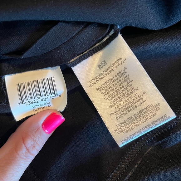 BCBGMaxAzria Black Sleeveless Dress With Faux Leather Detail, Size Medium - Picture 9 of 10